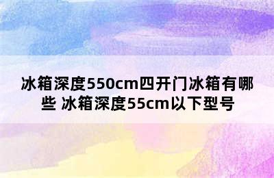 冰箱深度550cm四开门冰箱有哪些 冰箱深度55cm以下型号